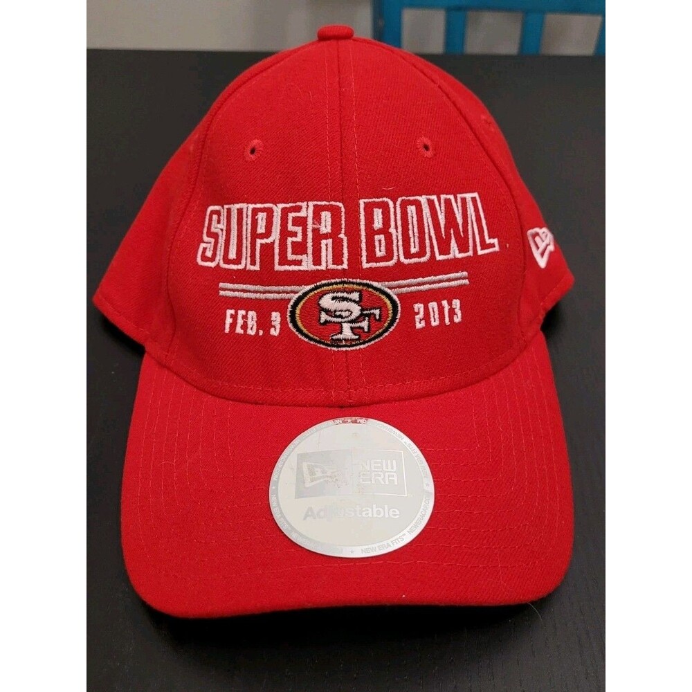SAN FRANCISCO SF 49ers Red Hat Cap Super Bowl 2013 Adj NFL New Era Football
